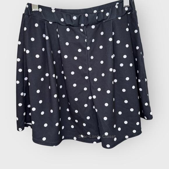 Nasty Gal Polka Dot High Waist Mini Shorts Size 6 Pull On Retro Chic Skater - Picture 5 of 5